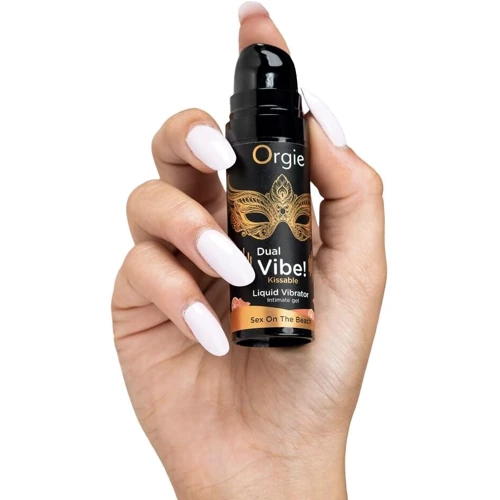 Жидкий вибратор Orgie Dual Vibe! Sex On The Beach Kissable Liquid Vibrator, 15 мл