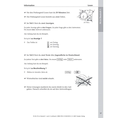 Fit für Fit in Deutsch 1 und 2 mit Audio-CD: Количество страниц 144