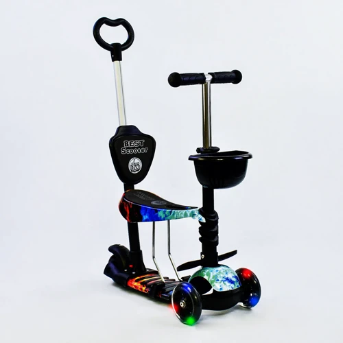 Самокат 5в1 Best Scooter (PU колеса с подсветкой) Абстракция Multicolor (74070)