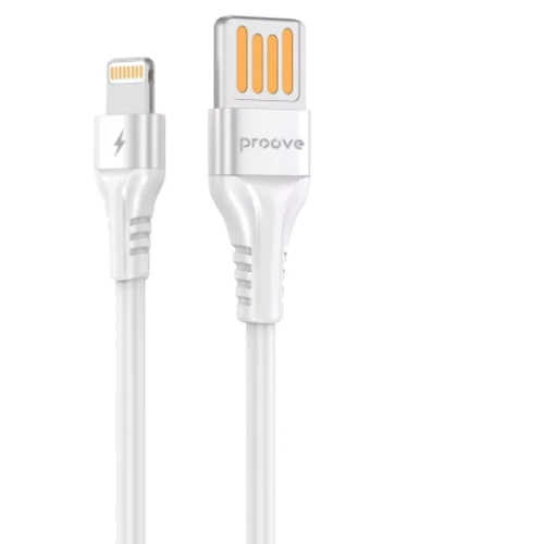 Кабель Proove USB Cable to Lightning Double Way Silicone 2.4A 1m White (CCDS20001102)