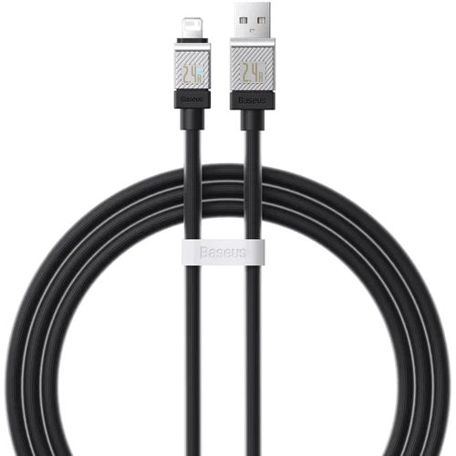 Кабель Baseus USB Cable to Lightning CoolPlay Series Fast Charging 2.4A 1m Black (CAKW000401)