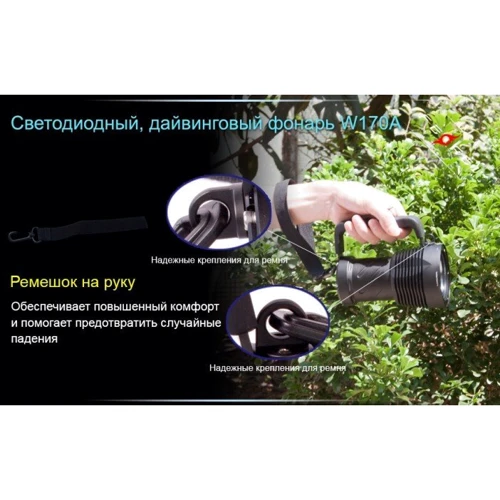 Фонарь Ferei W170А 3xCREE XM-L2 тёплый жёлтый: Вес, г 1378