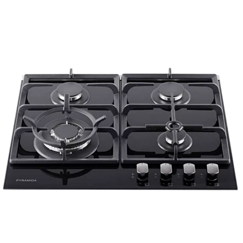 Варочная поверхность газовая Pyramida PFG 647 Black Luxe: Расположение панели Фронтальное