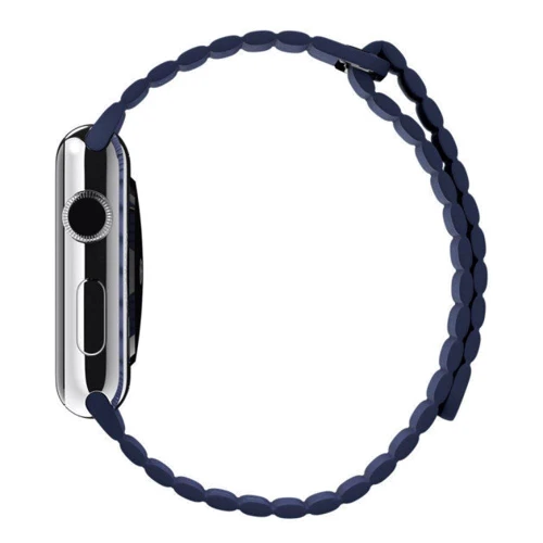 Аксессуар для Watch Fashion Leather Loop Band Blue for Apple Watch 38/40/41mm фото 4