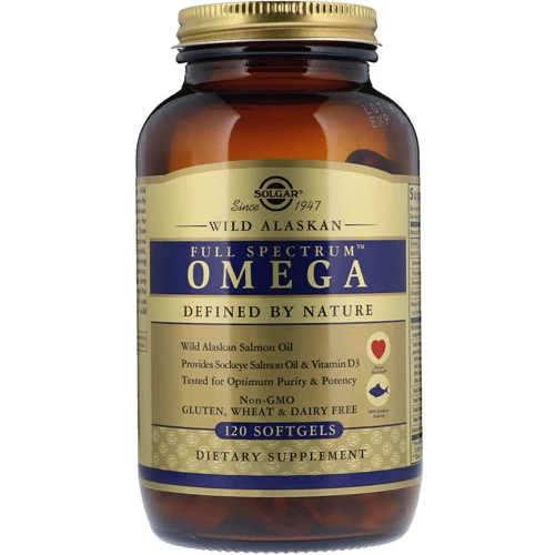 Solgar Wild Alaskan Full Spectrum Omega 120 caps Жир дикого лосося с Аляски
