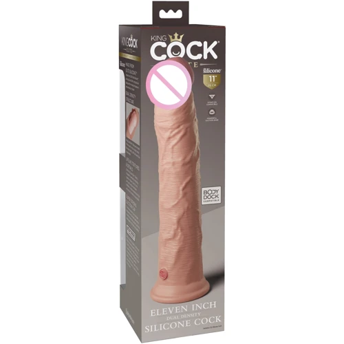 Фаллоимитатор Pipedream King Cock Elite 11" Silicone Dual Density Cock Light (PD577022)