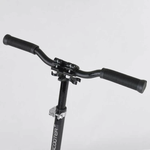 Самокат дитячий Best Scooter з PU колесами, затискачем керма і 1 амортизатором Black / Orange (88917): Матеріал коліс поліуретан