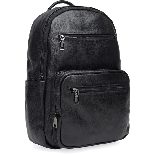 Чоловічий рюкзак Borsa Leather чорний (K12626-black)