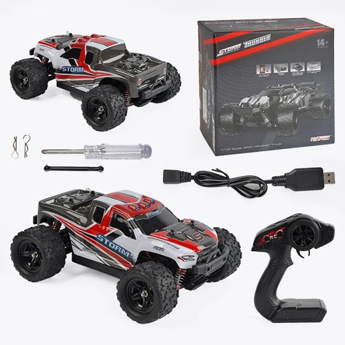 Машина на радиоуправлении: противоударный корпус, резиновые шины (HS 18301 /302)