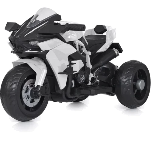 Дитячий електромотоцикл 3 колісний Bambi Racer Kawasaki 45W білий (M 5023EL-1)