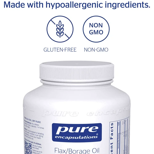 Pure Encapsulations Flax/Borage Oil 250 caps Льняное масло и масло огуречника (PE-00110): Форма выпуска Капсулы