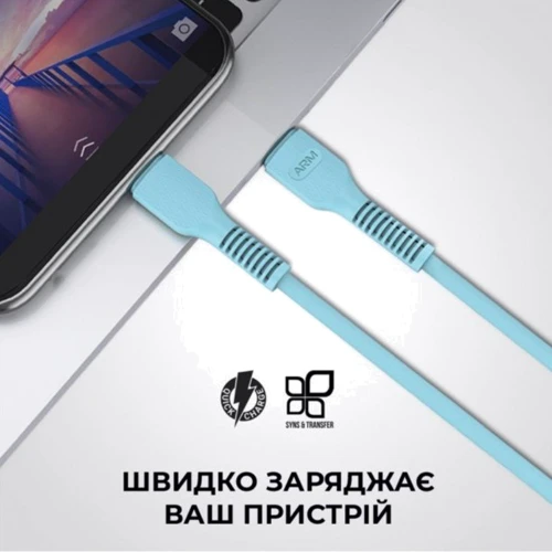 Кабель ArmorStandart Cable USB-C to USB-C 3A 1m Blue (ARM65292): Довжина 1 м