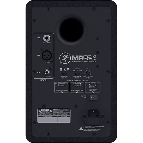 Активный студийный монитор Mackie MR524: Диаметр динамика 5"