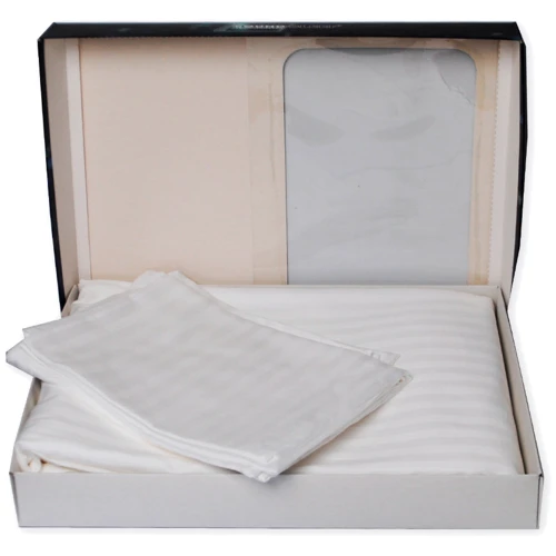 Комплект постільної білизни SoundSleep Stripe White сатин-страйп полуторний (93357234): Матеріал сатин