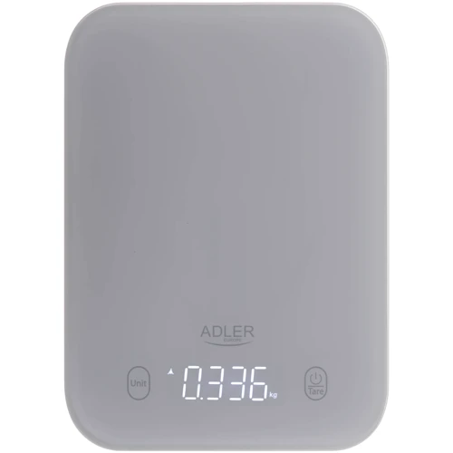 Весы кухонные Adler AD 3181 grey: Тип конструкции с плоской плaтформой настольные