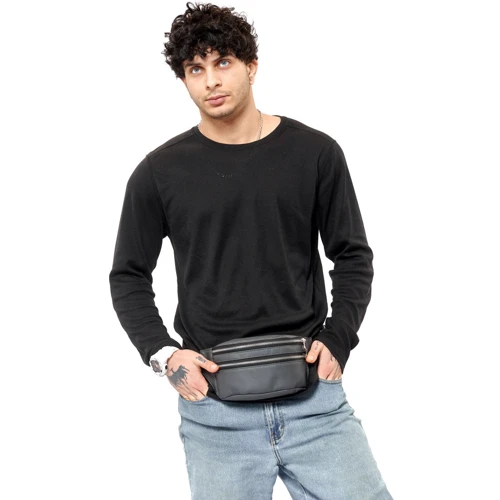 Мужская поясная сумка Sambag Tirso MSSm графит (80333009m): Фактура Матовая, Гладкая