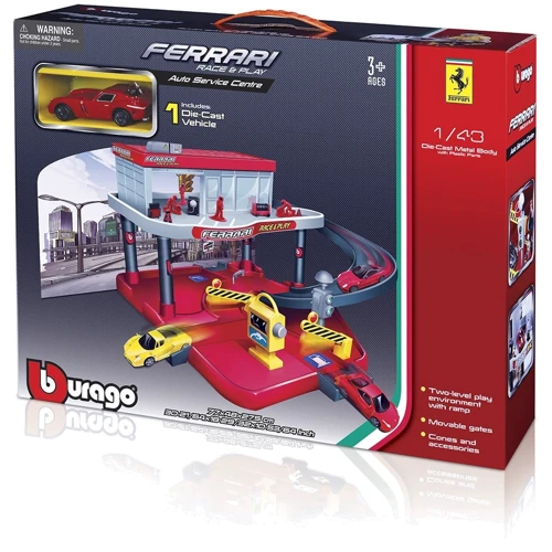 Ігровий набір - ГАРАЖ FERRARI (2 рівня, 1 машинка 1:43) (18-31231): Тип Кільцева дорога