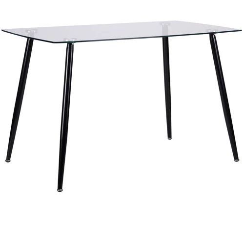 

Стол обеденный Amf Умберто черный/стекло прозрачное