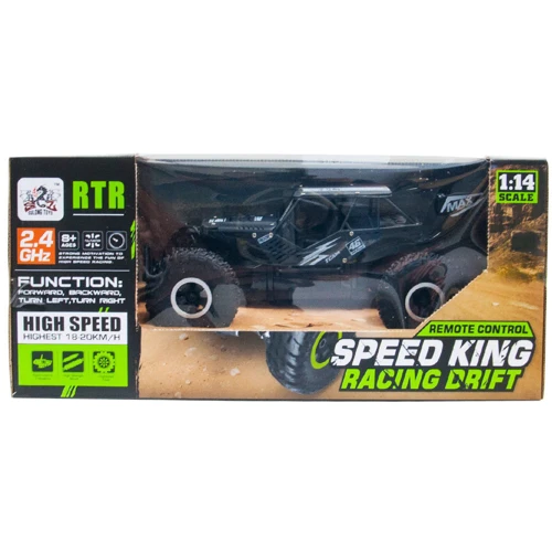 Автомобиль Off-Road Crawler на р/у – Speed King (черный металлик, метал. корпус, аккум. 6V, 1:14) (SL-153RHMBl): Класс Багги