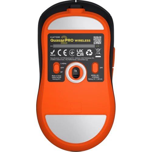 Мышь HATOR Quasar 2 PRO Wireless Black/Orange (HTM560BO): Максимальное разрешение сенсора, dpi 26000