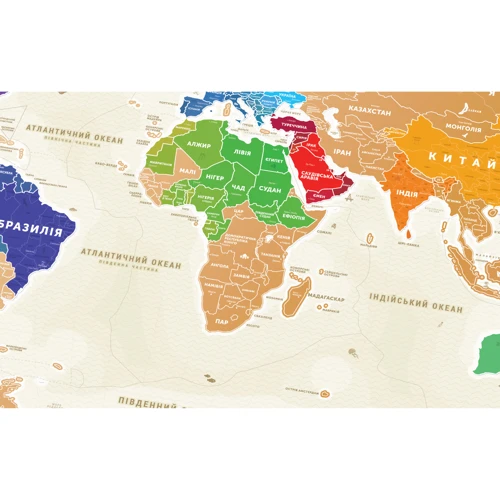 Скретч-карта світу Travel Map Gold World (Ukr) фото 8