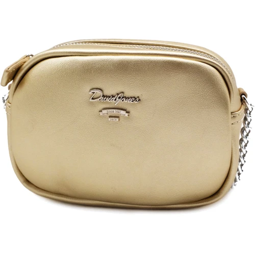 Женская сумка кросс боди David Jones золотая (7772059)
