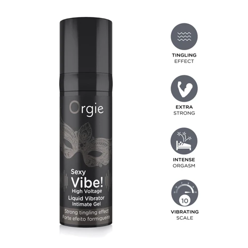 Жидкий вибратор Orgie Sexy Vibe! High Voltage, 15 мл, эффект мурашек + очень мощная вибрация
