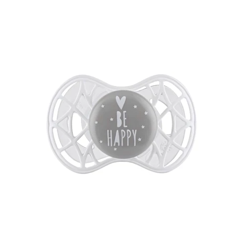 Пустышка Nuvita 7084 Air55 Cool Be Happy ортодонтическая 6m+ серая (NV7084PG)