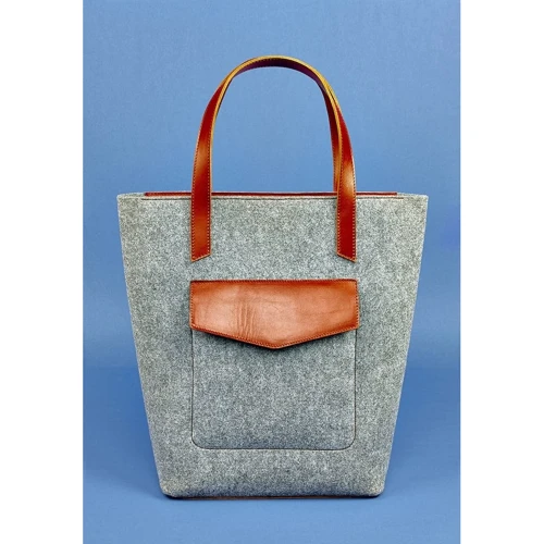 Жіноча сумка шоппер BlankNote коричнева (BN-BAG-17-felt-k): Стать жіночий
