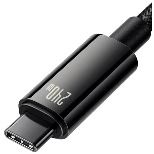 Кабель Baseus Cable USB-C to USB-C Tungsten Gold 240W 2m Black (CAWJ040101): Длина 2 м
