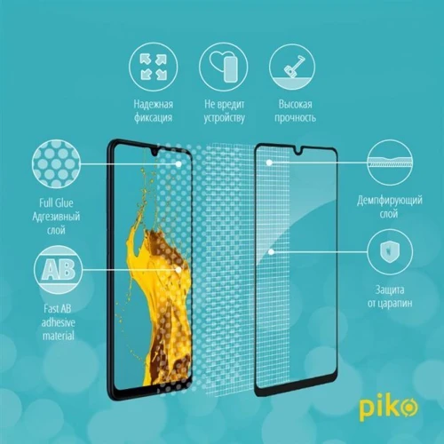 Аксесуар для смартфона Piko Tempered Glass Full Glue Black для Samsung A225 Galaxy M22/M325 Galaxy M32: Тип защитное стекло