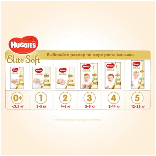 Подгузники Huggies Elite Soft 2 (4-6 кг) 25 шт (5029053547961_5029053578064): Тип Подгузники