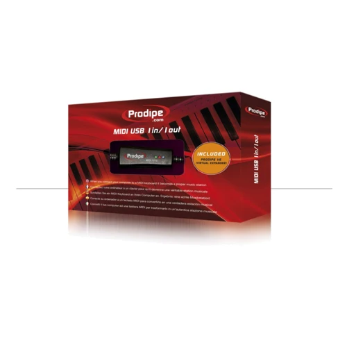 USB MIDI Аудиоинтерфейс / звуковая карта Prodipe 1in/1out: Тип Внешние