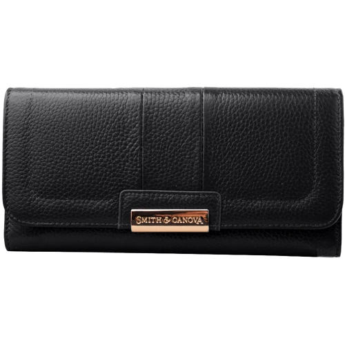 Женский кошелек Smith&Canova черный (FUL-28536-black)