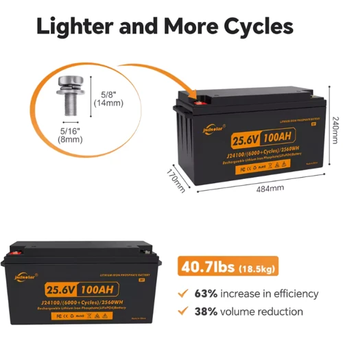 Аккумуляторная батарея JSDsolar J12200 LiFePO4 12V 200Ah 2.56kwh: Напряжение, В 12
