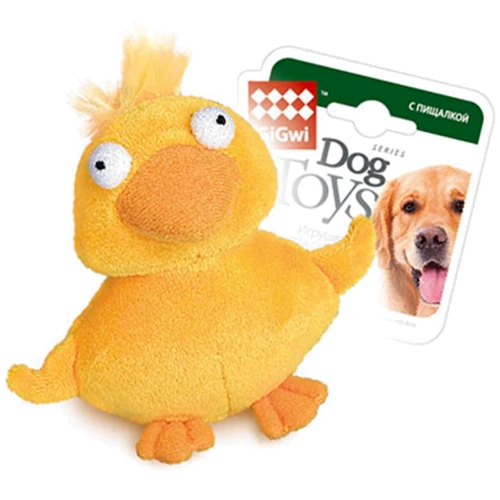 Игрушка для собак Утка с пищалкой GiGwi Plush 11 см (75020)