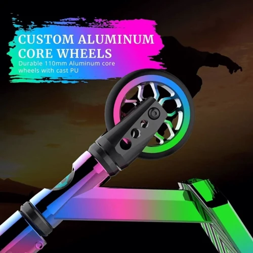 Трюковый самокат Maraton Go TRAX ST PRO 300 Rainbow: Материал колес полиуретан