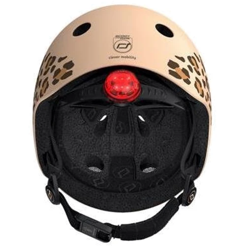 Детский защитный шлем Scoot&Ride леопард с фонариком (SR-181206-LEOPARD): Пол унисекс