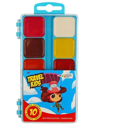 Акварель Гамма-Н Travel Kids пластик 10 цветов (312044TK): Тип Акварельные