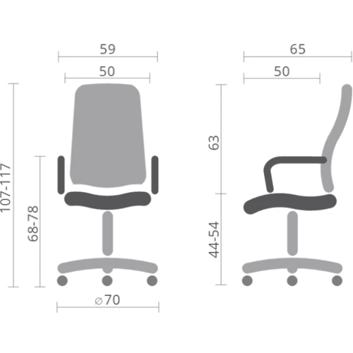 Крісло АКЛАС Кап PB CH D-TILT Чорний (PU-чорний) (00085753): Регулювання Жесткость качания, Высота сиденья