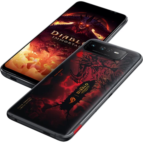 Смартфон Asus ROG Phone 6 16/512GB Diablo Immortal Edition: Комунікації USB Type-C 3.1 (збоку) / USB Type-C 2.0 (знизу) / Wi-Fi 802.11 a/b/g/n/ac/6e, tri-band, Wi-Fi Direct, hotspot / Bluetooth 5.2, A2DP, LE, aptX HD, aptX Adaptive / GPS (A-GPS, GLONASS, BDS, GALILEO, QZS