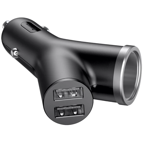 Зарядний пристрій Baseus Car Charger 2хUSB Cigarette Lighter Port Black (CCALL-YX01): Кабель в комплекті отсутствует