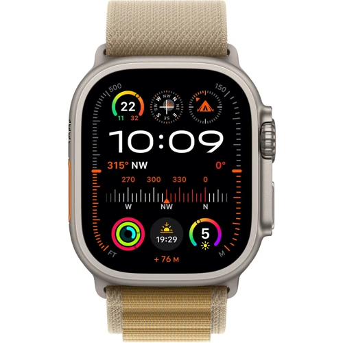 Apple 49mm Tan Alpine Loop - Large - Natural Titanium Finish (MXN33ZM/A): Сумісність Apple Watch 49mm, Apple Watch 46mm, Apple Watch 45mm, Apple Watch 44mm