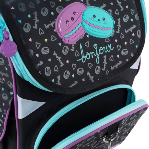 Рюкзак GoPack Education каркасний 5001S-3 Lovely Macarons (GO24-5001S-3): Спинка Ортопедическая (анатомическая)