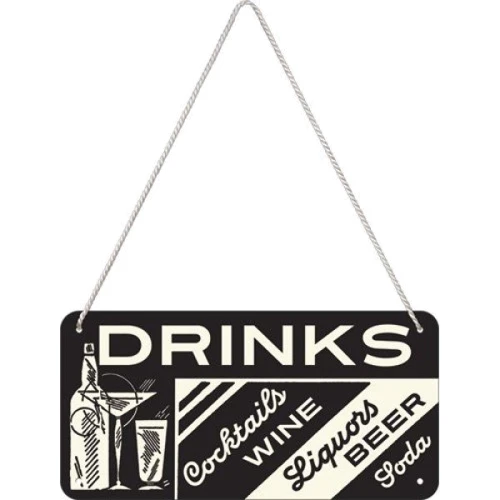 Вывеска на шнурке Nostalgic Art "Sing Drinks" (28010)
