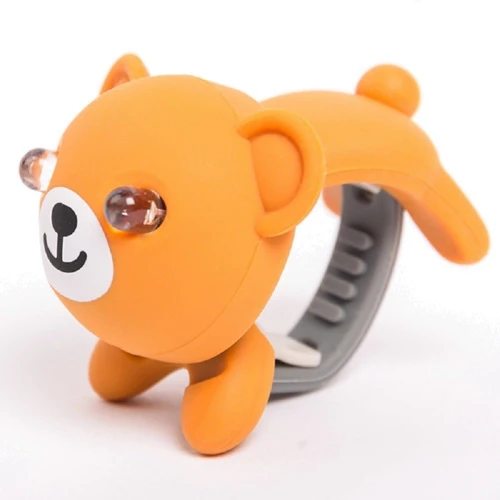 Ліхтарик-мигалка Zoonimal Ведмідь LED для дитячого велосипеда білий (Z216_6DF-BE 8)