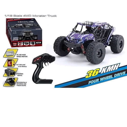 Машина на радиоуправлении: противоударный корпус, резиновые шины (HS 18332)