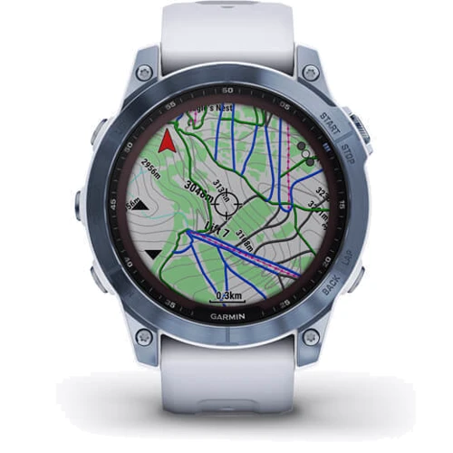 Смарт-часы Garmin Fenix 7 Sapphire Solar Mineral Blue DLC Titanium with Whitestone Band (010-02540-25): Интерфейсы подключения Bluetooth , Wi-Fi , ANT