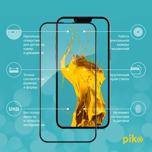 Защитное стекло для iPhone Piko Tempered Glass Full Glue Black for iPhone 14 Plus | 13 Pro Max: Тип защиты экрана на экран