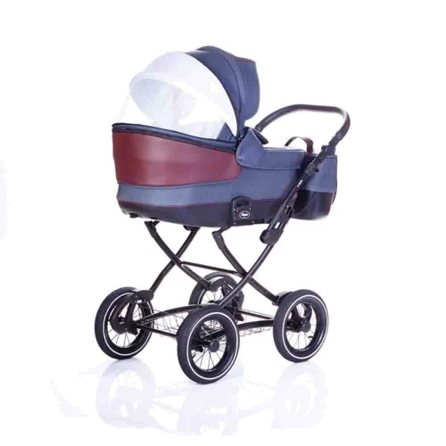 Универсальная коляска 3в1 ANEX CLASSIC C04 (jeans - cherry eco-leather): Ширина шасси 58 см